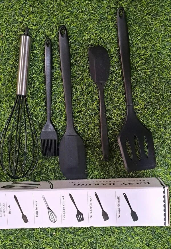 Silicone Kitchen Utensils Baking Spoon Set 